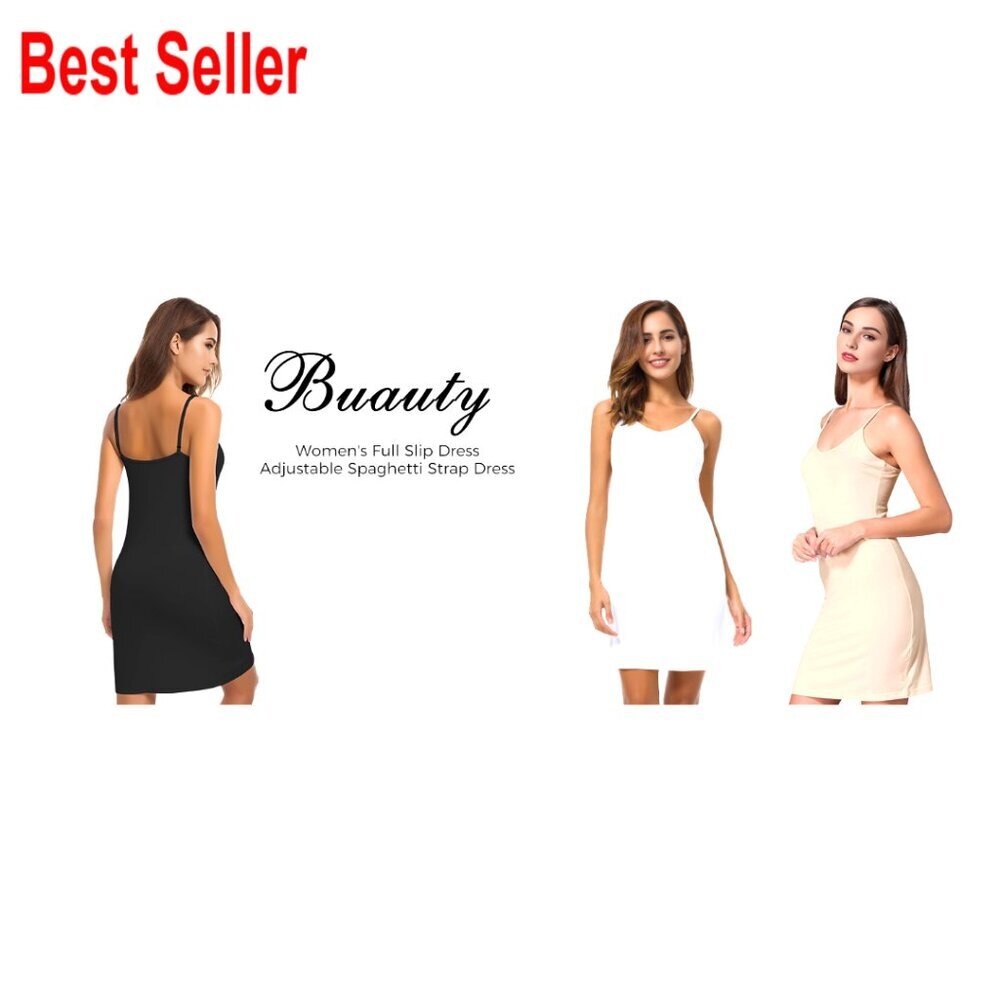 Plus Size Slip Dress 2-Pack, Spaghetti Strap Cami, Rayon Spandex, V-Neck - Picture 7 of 7